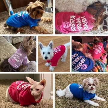 PETCARE 3 Pack Small Dog Shirts - Cute & Comfortable Clothing for Small Pets