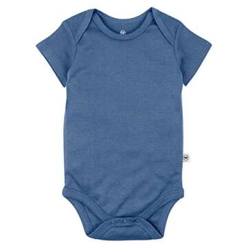 HonestBaby 10-Pack Short Sleeve Bodysuits One-Piece 100% Organic Cotton for Infant Baby Boys, Girls,...