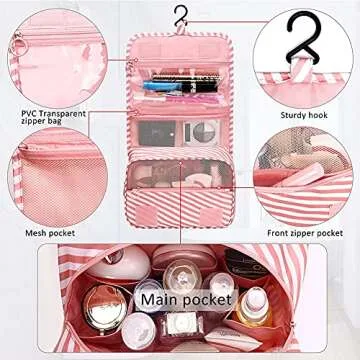 Stylish Waterproof Toiletry Bag for Women Travel Organizer