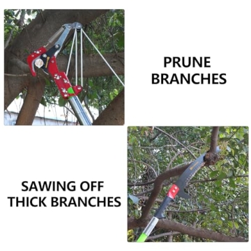ELIXRION 7-27ft Pole Saw for Effortless Tree Trimming