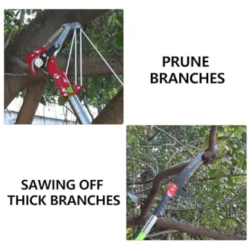 ELIXRION 7-27ft Pole Saw for Effortless Tree Trimming