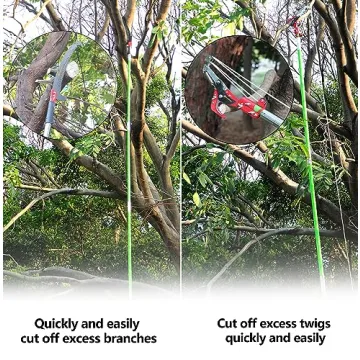 ELIXRION 7-27ft Pole Saw for Effortless Tree Trimming