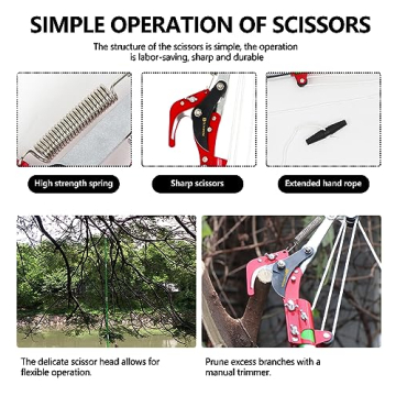 ELIXRION 7-27ft Pole Saw for Effortless Tree Trimming