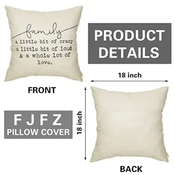 Fjfz Family Pillows, Farmhouse Decorative Cushion Covers