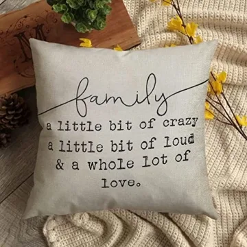 Fjfz Family Pillows, Farmhouse Decorative Cushion Covers