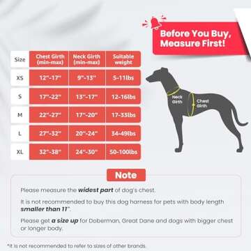 Pawaii Dog Harness for Small Dogs, Dog Harness with Pet ID Tag, No Choke Dog Harness, Adjustable Sof...