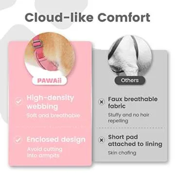 Pawaii Dog Harness for Small Dogs, Dog Harness with Pet ID Tag, No Choke Dog Harness, Adjustable Soft Padded Pet Vest with Easy Control Handle