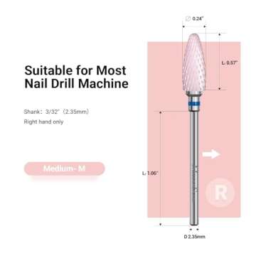 MelodySusie Ceramic Nail Drill Bit for Smooth Polishing