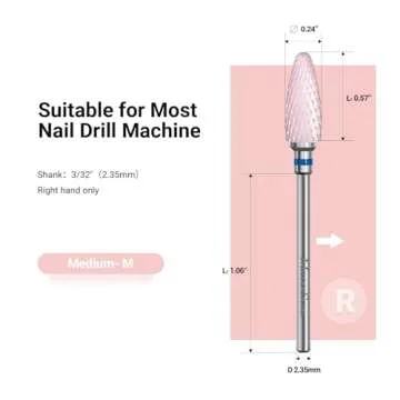 MelodySusie Ceramic Nail Drill Bit for Smooth Polishing