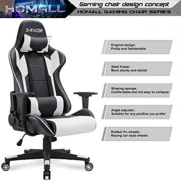 Homall Gaming Chair Ergonomic Adjustable Swivel Office Chair