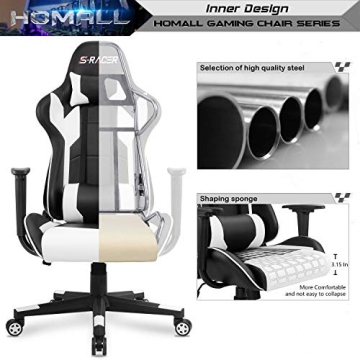 Homall Gaming Chair Ergonomic Adjustable Swivel Office Chair
