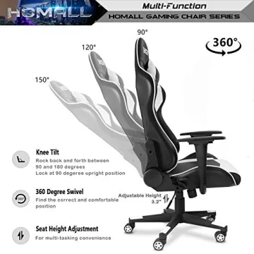 Homall Gaming Chair Ergonomic Adjustable Swivel Office Chair