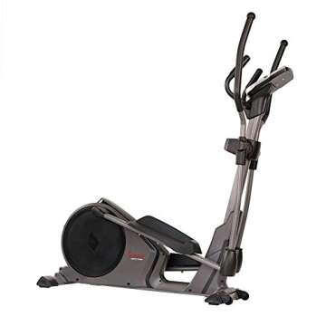 Sunny Health & Fitness Programmable Electro-Magnetic Elliptical Cross Trainer Exercise Machine, Full...