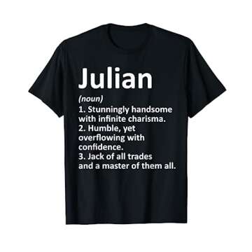 JULIAN Definition Personalized Name Funny Birthday Gift Idea T-Shirt