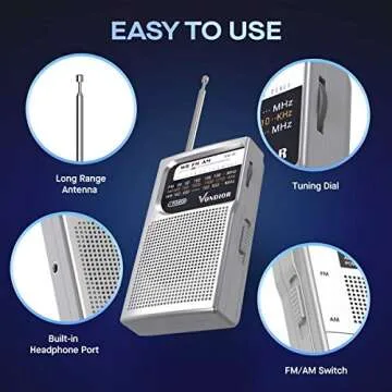 Compact NOAA Weather Radio with Superior Reception for Emergencies