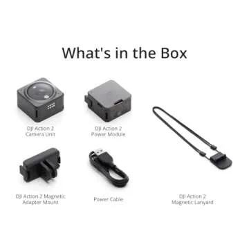 DJI Action 2 Power Combo (32GB) WITHOUT Magnetic Protective Case, Action Camera with Extended Battery Module, 155° FOV, Magnetic Attachments, Stabilization Technology, Waterproof Camera Ideal