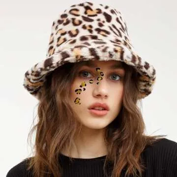 NESTRE Cheetah Ears Headband & Face Stickers Leopard Cat Ears Headpiece Leopard Print Accessories for Adult Halloween Party Cosplay Women Costume