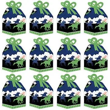 Kentucky Horse Derby Favor Gift Boxes Set of 12