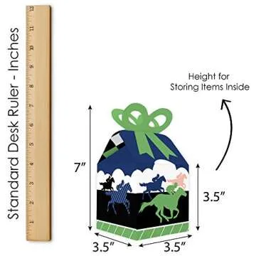 Kentucky Horse Derby Favor Gift Boxes Set of 12