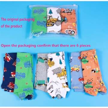 Finihen Boys Boxer Briefs Toddler Soft Shark Dinosaur Underwear Children Baby Truck Undies Size 4T M...