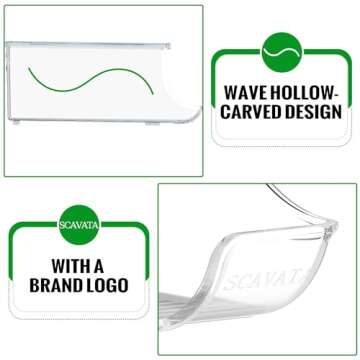 SCAVATA Soda Can Organizer for Refrigerator, Stackable Canned Food Pop Cans Container Can Holder Dispenser with Lid for Fridge Pantry Rack Freezer, Clear Plastic Storage Bins (Hold 20 Cans)