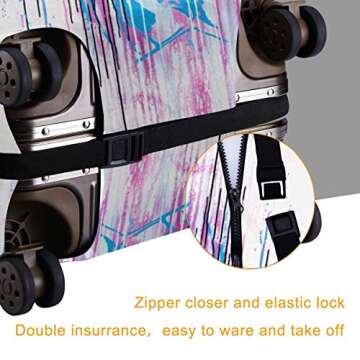 NELife Travel Suitcase Protector African American Girl Elastic Protective Washable Luggage Cover with Concealed Zipper Suitable for 18-32 Inch-XL(A little large)