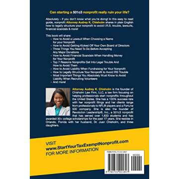 Start A 501c3 Nonprofit That Doesn’t Ruin Your Life: How to Legally Structure Your Nonprofit to Av...