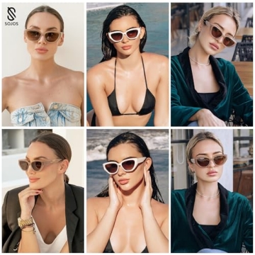 SOJOS Stylish Polarized Cat Eye Sunglasses for Women