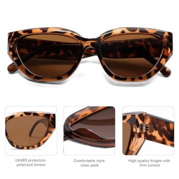 SOJOS Stylish Polarized Cat Eye Sunglasses for Women