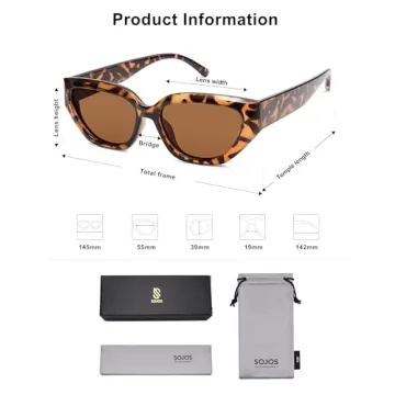 SOJOS Stylish Polarized Cat Eye Sunglasses for Women