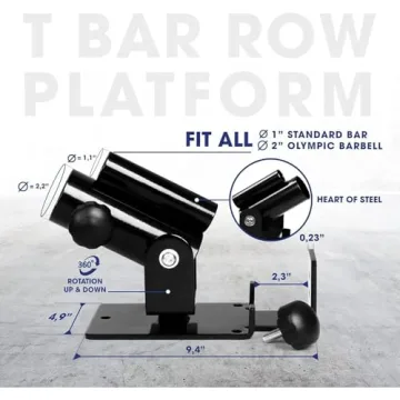 Yes4All 360° Swivel T-Bar Row Platform for All Barbells