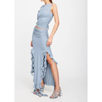 Trendy NUFIWI Y2K Ruffles Two Piece Skirts Sets