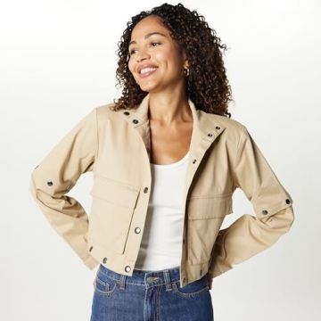 The Drop Women’s Convertible Utility Coat by @takkunda – Style Meets Versatility in Travertine