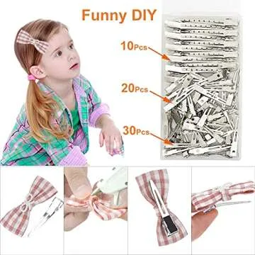HiJeaton 60Pcs Metal Duck Billed Hair Clips for Styling