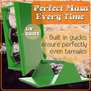 Tamale Masa Spreader Tool (2 Pack, Green) Masa Spreader for Tamales, Espátula Para Hacer Tamales, M...