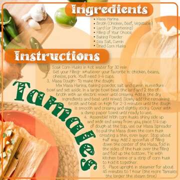 Tamale Masa Spreader Tool (2 Pack, Green) Masa Spreader for Tamales, Espátula Para Hacer Tamales, Maker for Wrappers & Corn Husks, Extendedor de Masa Para Tamales, Tamale Spatula with Precision Guides