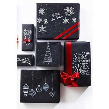 RUSPEPA Black Kraft Paper Roll - 24 inches x 100 feet - Recyclable Paper Perfect for for Crafts, Art, Wrapping, Packing, Postal, Shipping, Dunnage & Parcel