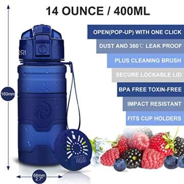 ZORRI Sports Water Bottle: Portable and Leak Proof Hydration for All Adventures