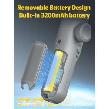 Professional Gimbal Stabilizer for Smartphone w/Wireless Charging OLED Display LED Light Focus Wheel, 3-Axis Phone Gimbal Stabilizer for iPhone 15 14 13 12 Pro/Max/Xs Galaxy S23-AOCHUAN Smart X Pro