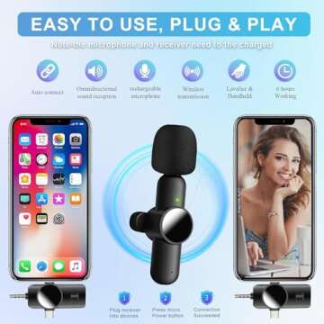 vvituaC Mini Wireless Lavalier Microphone for iPhone