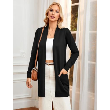 GRACE KARIN Black Cardigan: Stylish, Lightweight, Chic