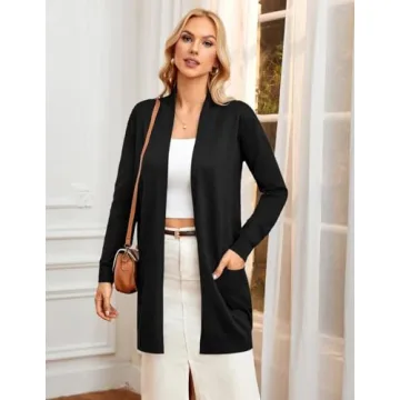 GRACE KARIN Black Cardigan: Stylish, Lightweight, Chic