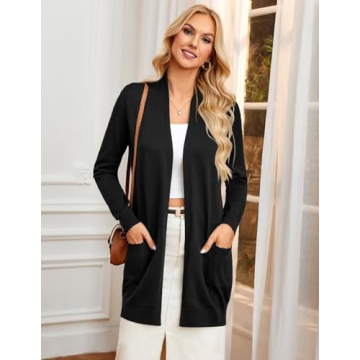 GRACE KARIN Black Cardigan: Stylish, Lightweight, Chic