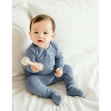 Cozy VAENAIT BABY Solid Footie Pajama for Toddlers
