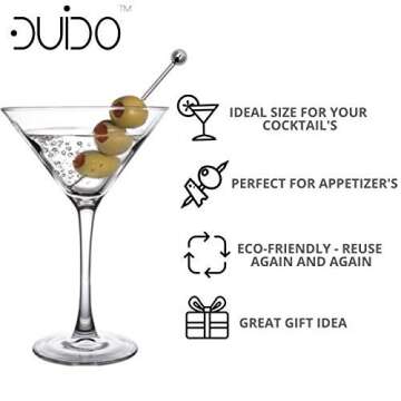 Elegant Stainless Steel Cocktail Picks - 24 Pack for Stylish Serving