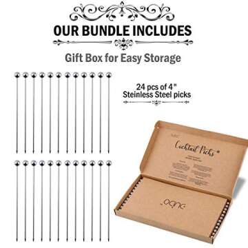 Premium Stainless Steel Cocktail Picks for Entertaining