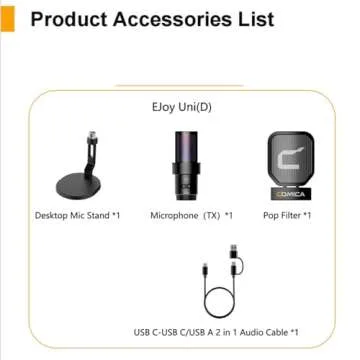 COMICA USB Microphone - RGB Cardioid Condenser for Podcasting & Streaming
