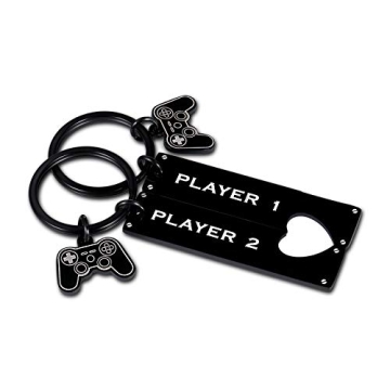 Gamer Couple Keychain - Player 1 & 2 Matching Gift