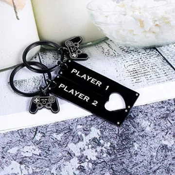 Gamer Couple Keychain - Player 1 & 2 Matching Gift