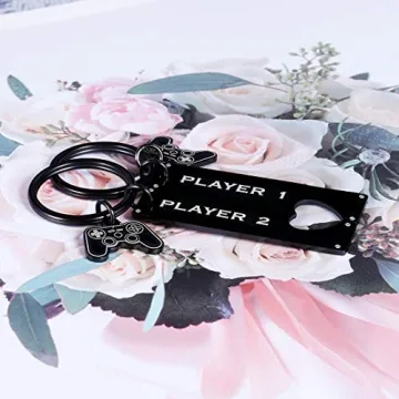 Gamer Couple Keychain - Player 1 & 2 Matching Gift